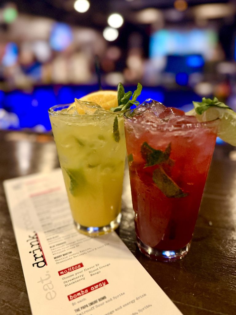 Strawberry and mango mojitos at Twain's Tavern